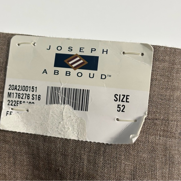 Joseph Abboud Heritage Leomaster 100% Linen Dress Pants Size 52 Raw Hem NWT - Picture 5 of 7